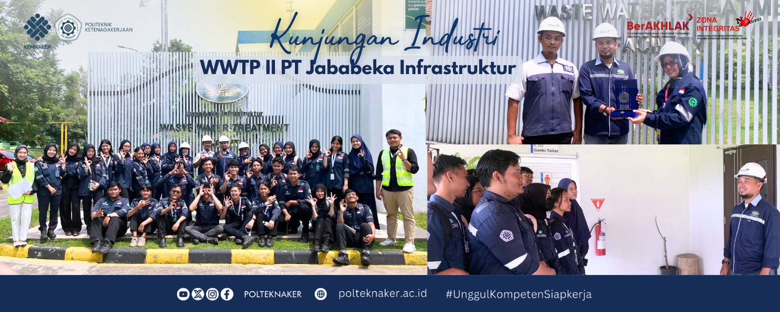 Prodi K3 Polteknaker Melakukan Kunjungan Industri ke WWTP PT Jababeka guna Memperdalam Pemahaman Sistem Pengolahan Air Limbah Industri