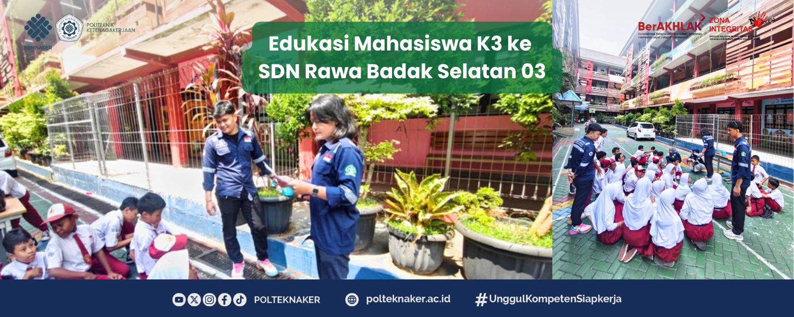 Mahasiswa K3 Polteknaker Gelar Edukasi Banjir Interaktif untuk Siswa SD di Daerah Jakarta Utara